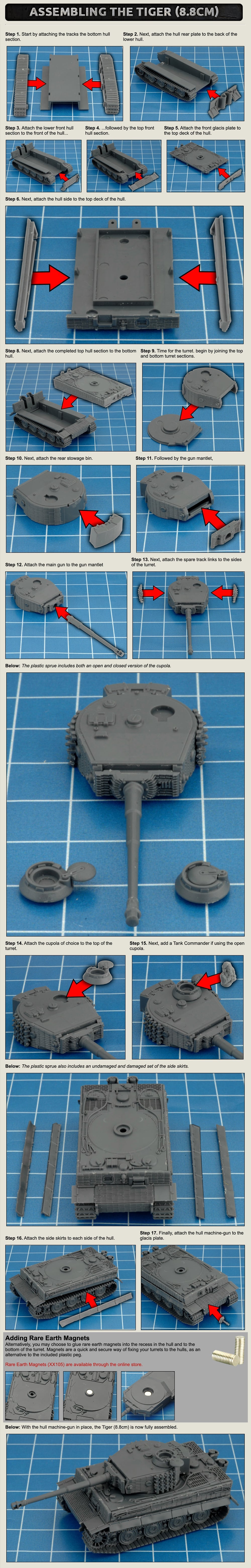 Tiger Heavy Tank Platoon (Late War x5 Tanks Plastic)