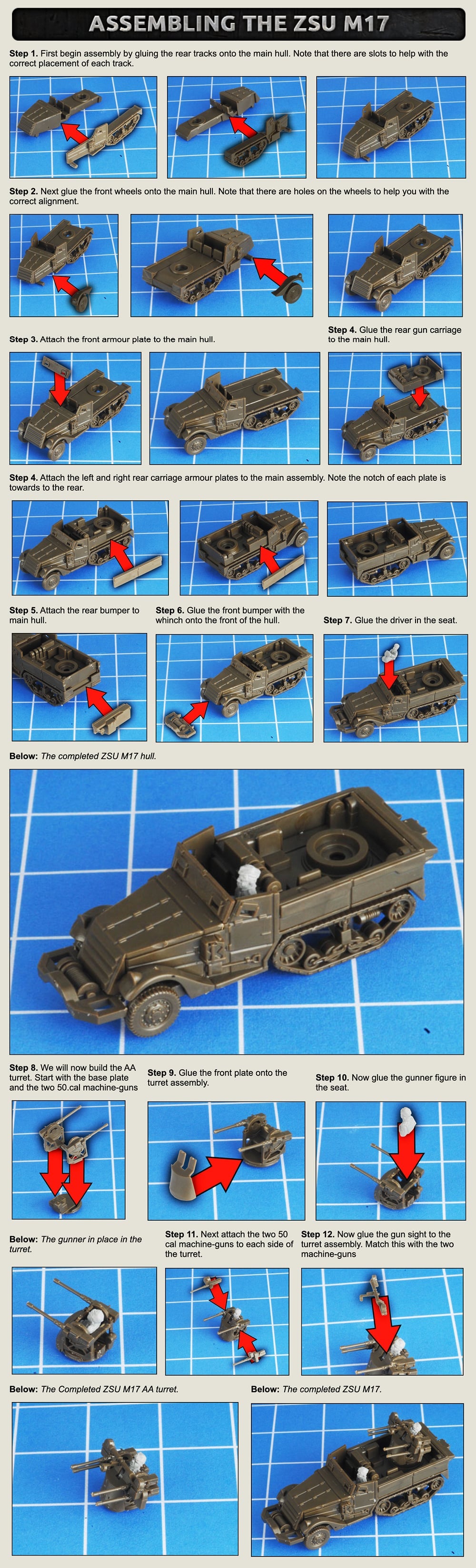 ZSU M17 Anti-Aircraft Platoon (Late War x3 Tanks Plastic)