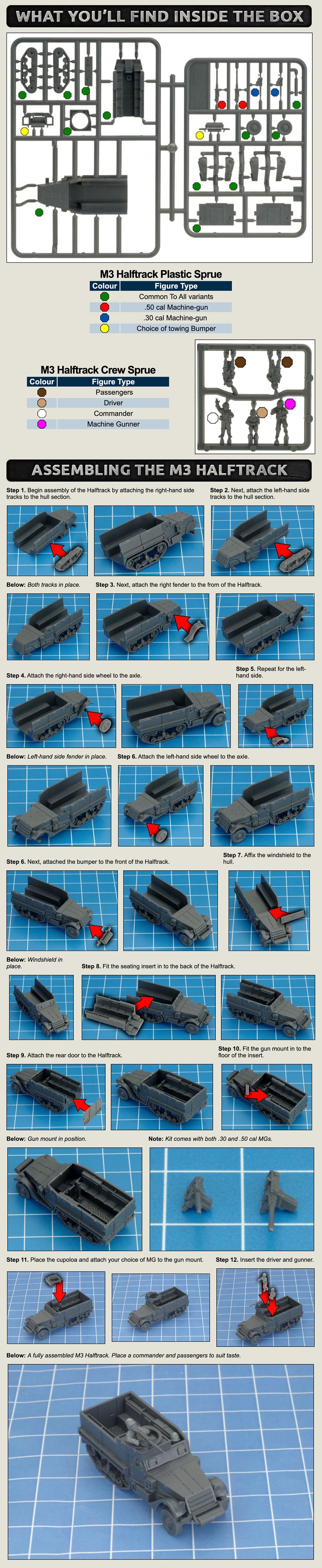 M3 Halftrack Transport Platoon (Late War x4 Tanks Plastic)