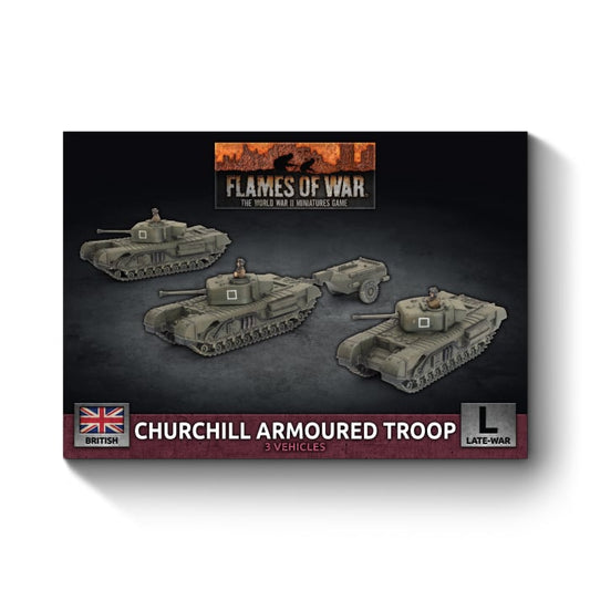 Churchill Armoured Troop (Plastic)(x3 Tanks Plastic)