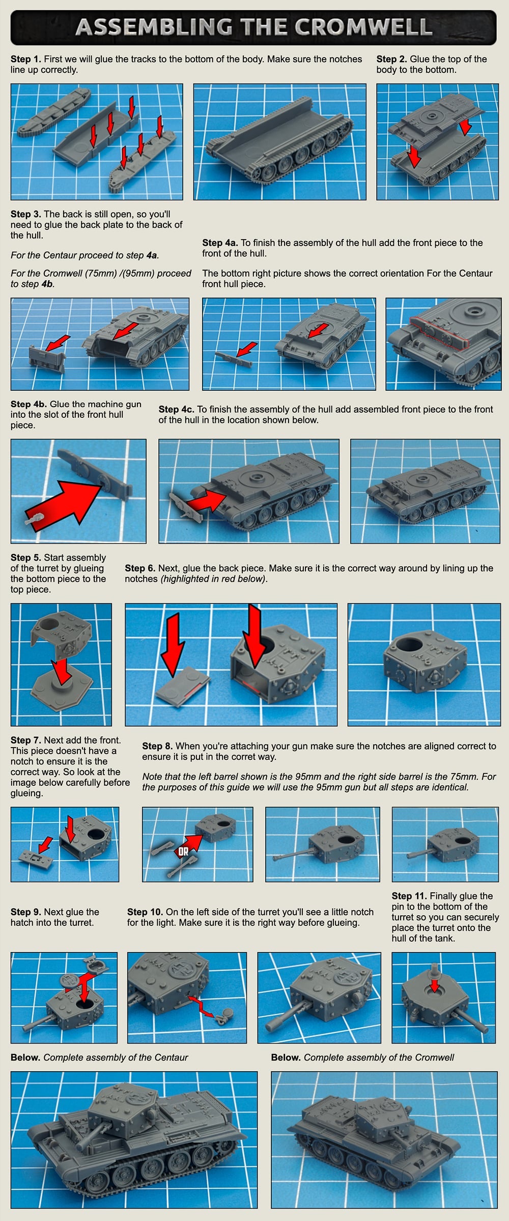 Cromwell Armoured Troop (Plastic)(x5 Tanks Plastic)