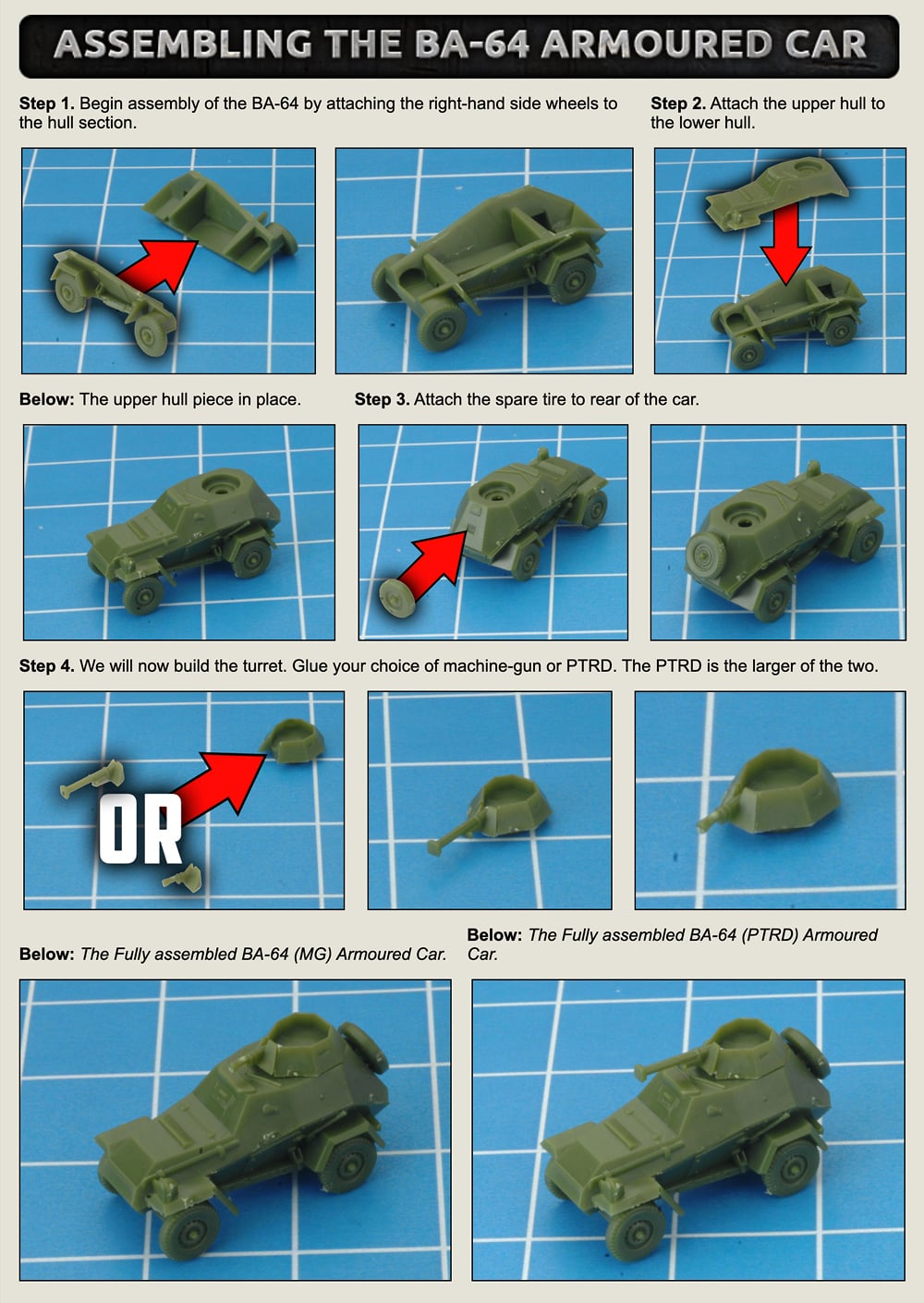 BA-64 Armoured Car Platoon (Late War x4 Tanks Plastic)