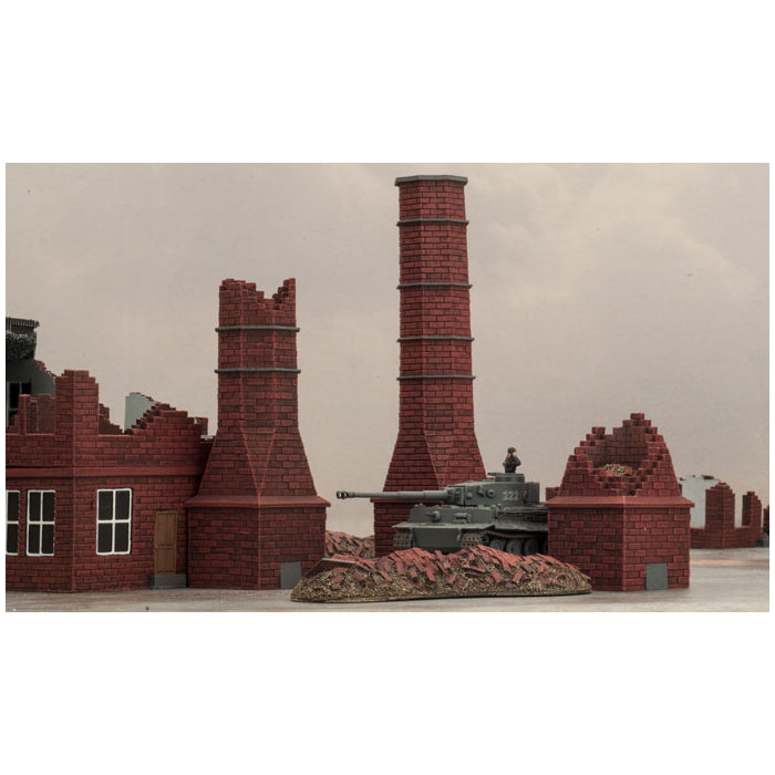 European Factory: Brick Chimneys (x4)