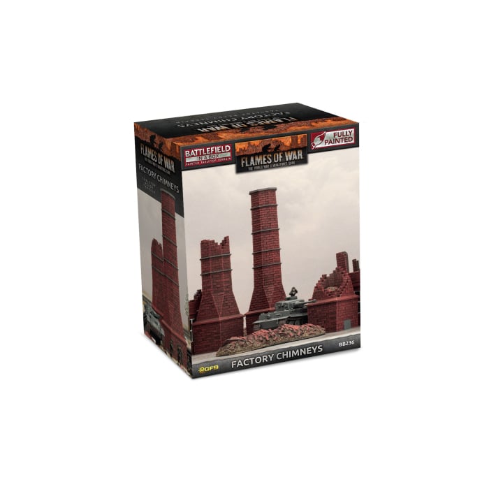 European Factory: Brick Chimneys (x4)