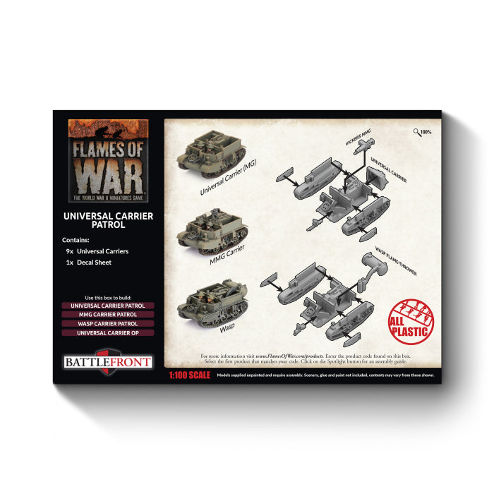 Universal Carrier Patrol (Plastic)(x9 Tanks Plastic)