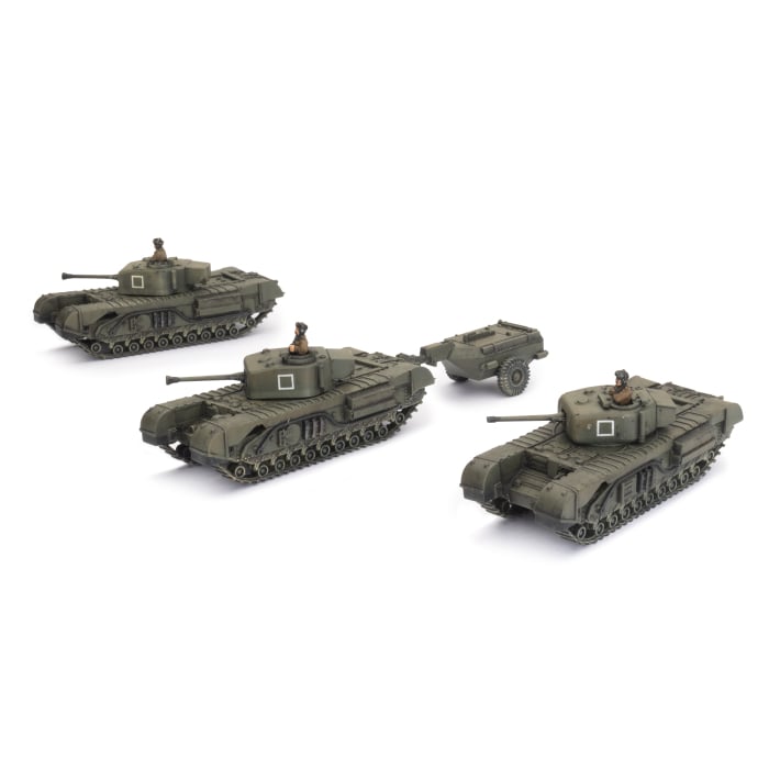 Churchill Armoured Troop (Plastic)(x3 Tanks Plastic)