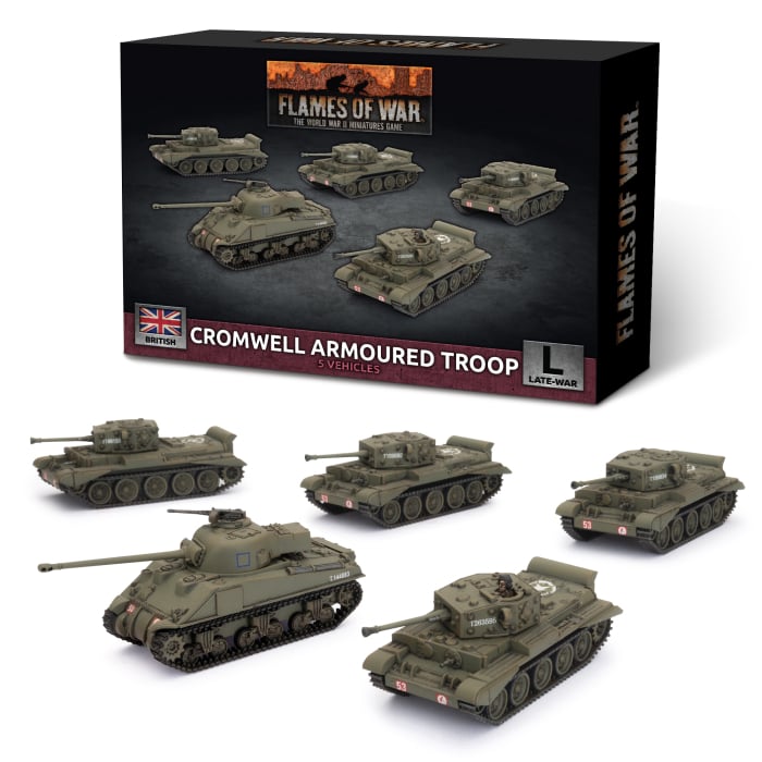 Cromwell Armoured Troop (Plastic)(x5 Tanks Plastic)