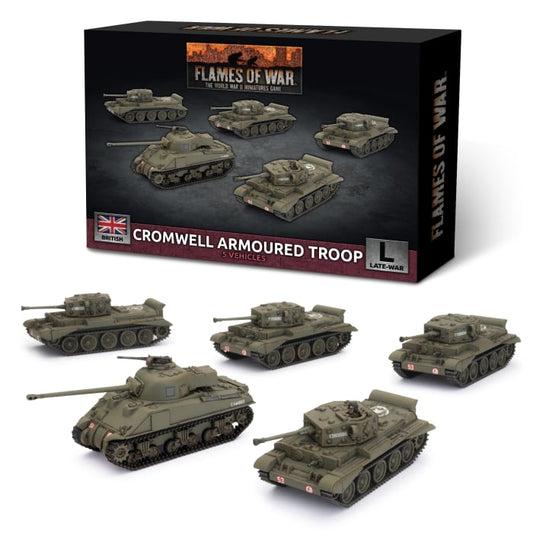 Cromwell Armoured Troop (Plastic)(x5 Tanks Plastic)