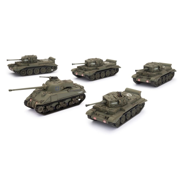 Cromwell Armoured Troop (Plastic)(x5 Tanks Plastic)