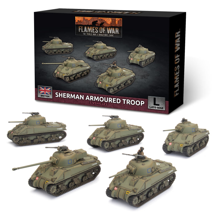 Sherman Armoured Troop (Plastic)(x5 Tanks Plastic)