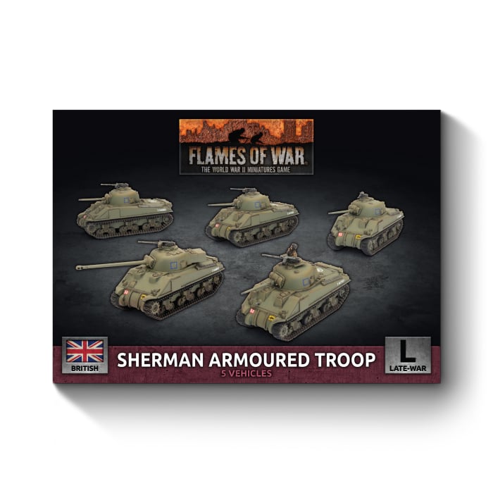 Sherman Armoured Troop (Plastic)(x5 Tanks Plastic)
