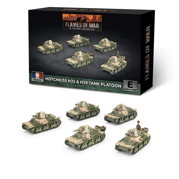 H35 / H39 Hotchkiss Tank Platoon (x5 Plastic)
