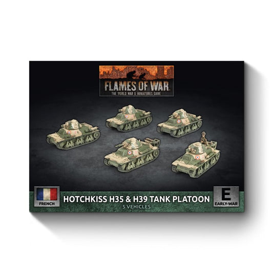 H35 / H39 Hotchkiss Tank Platoon (x5 Plastic)