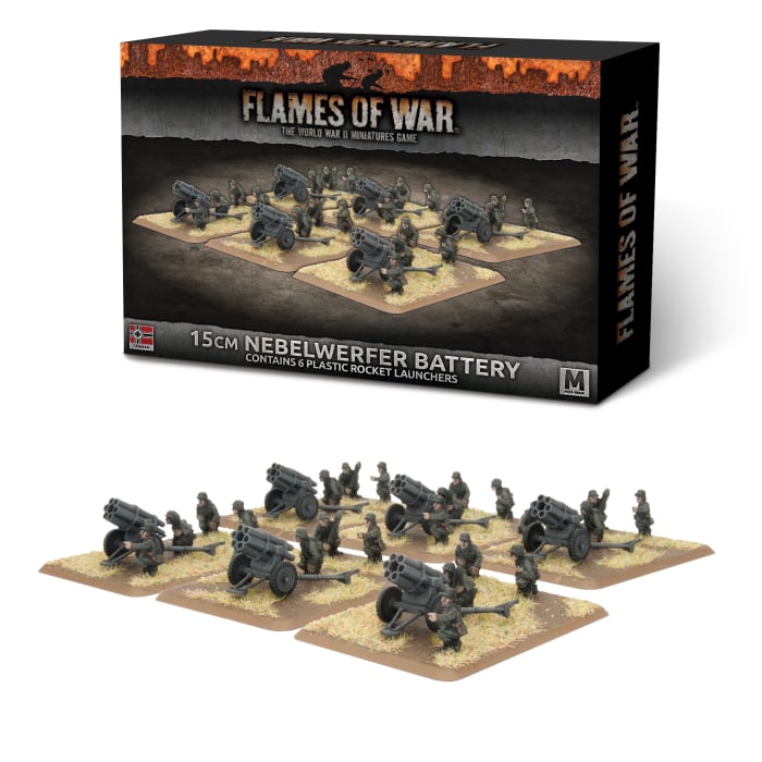 15cm Nebelwerfer Battery (Mid War x6 Guns Plastic)