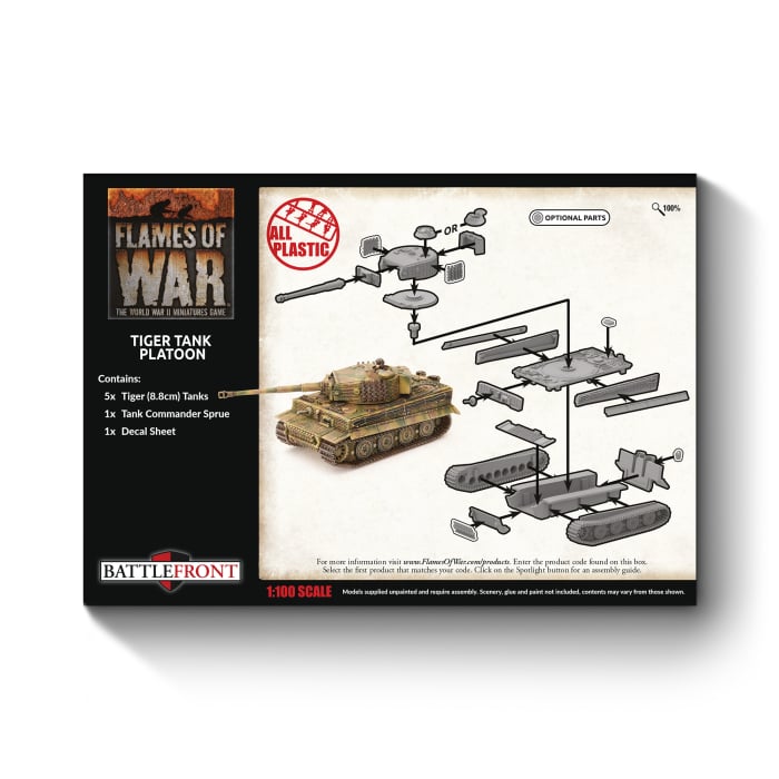 Tiger Heavy Tank Platoon (Late War x5 Tanks Plastic)