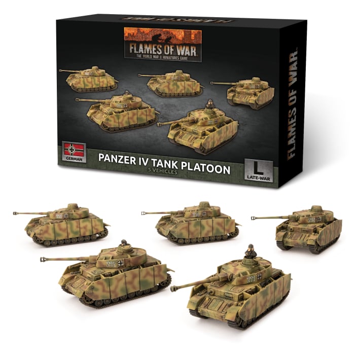 Panzer IV Tank Platoon (Late War x5 Tanks Plastic)