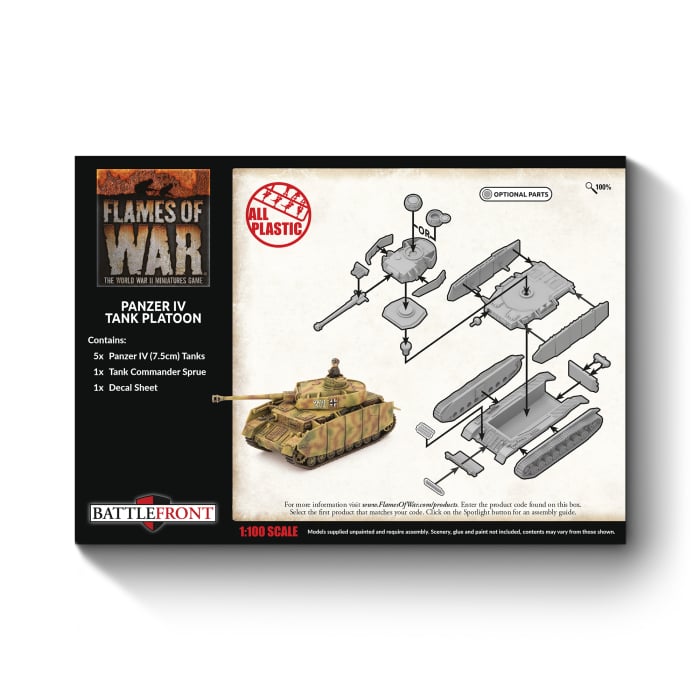 Panzer IV Tank Platoon (Late War x5 Tanks Plastic)