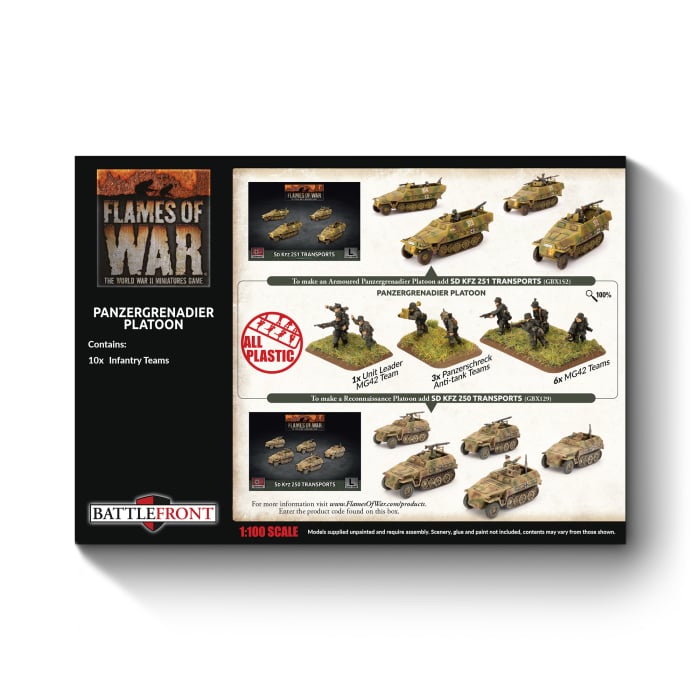 Panzergrenadier Platoon (Late War x33 Figures Plastic)