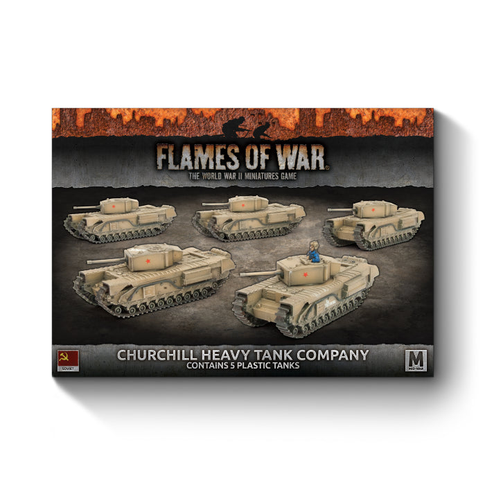 Churchill Guards Heavy Tank Company (Mid War x5 Tanks Plastic), x5 Churchill tanks,