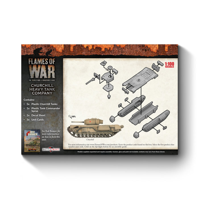 Churchill Guards Heavy Tank Company (Mid War x5 Tanks Plastic), x5 Churchill tanks,