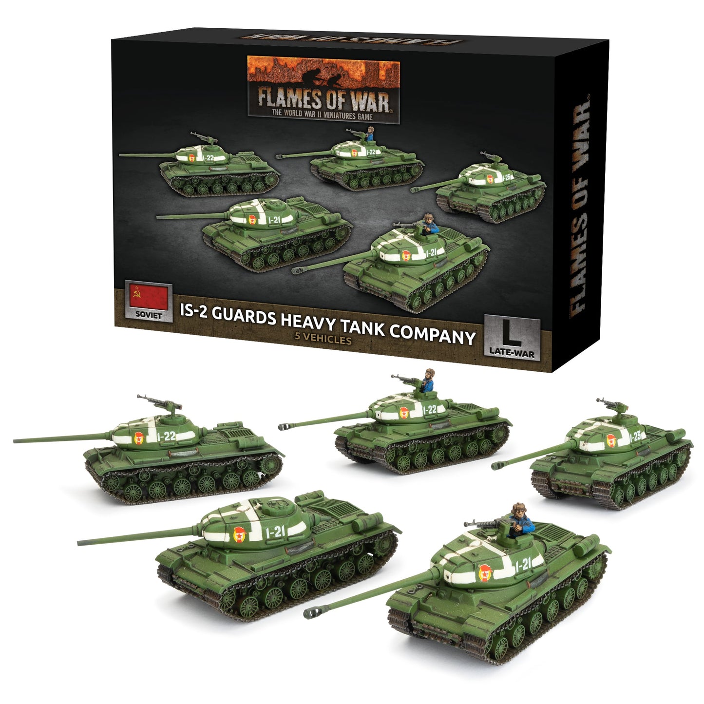IS-2 Guards Heavy Tank Company (Late War x5 Tanks Plastic)