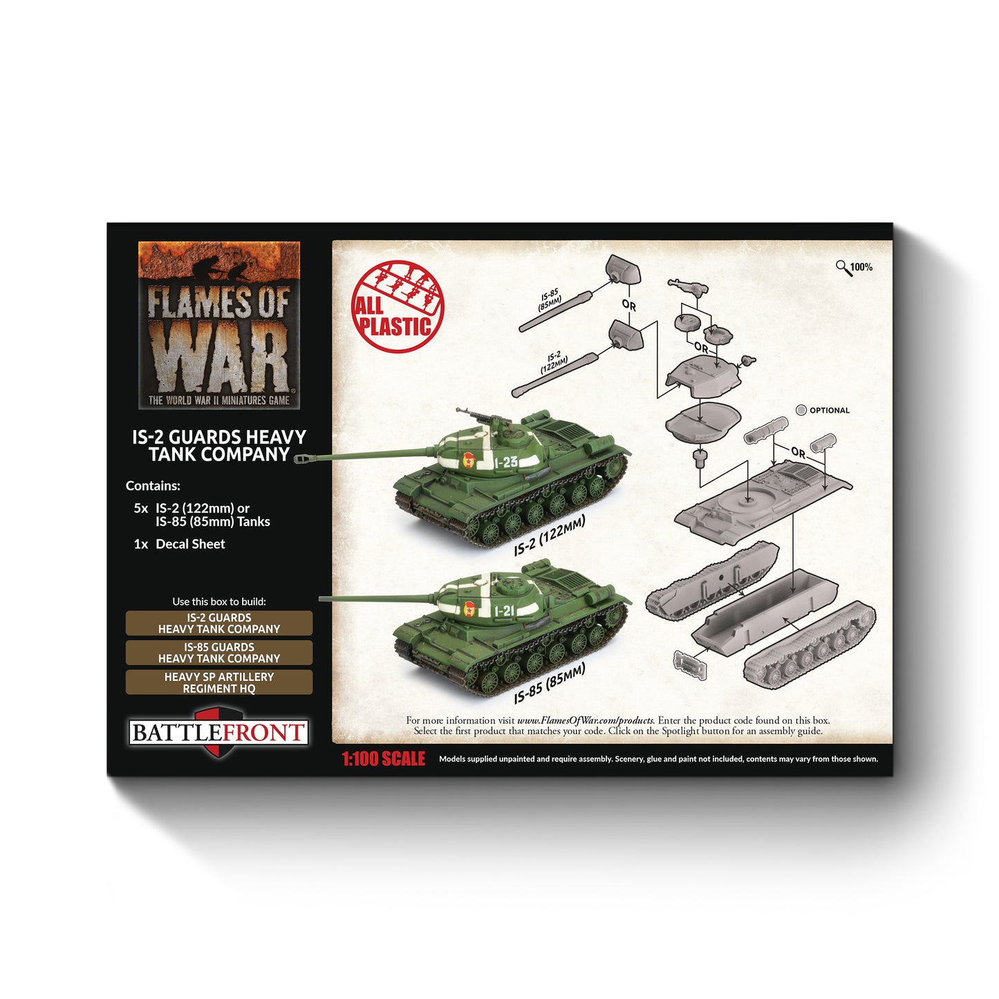 IS-2 Guards Heavy Tank Company (Late War x5 Tanks Plastic)