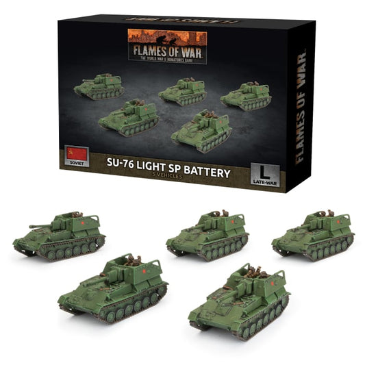 SU-76 Light SP Battery (Late War x5 Tanks Plastic)
