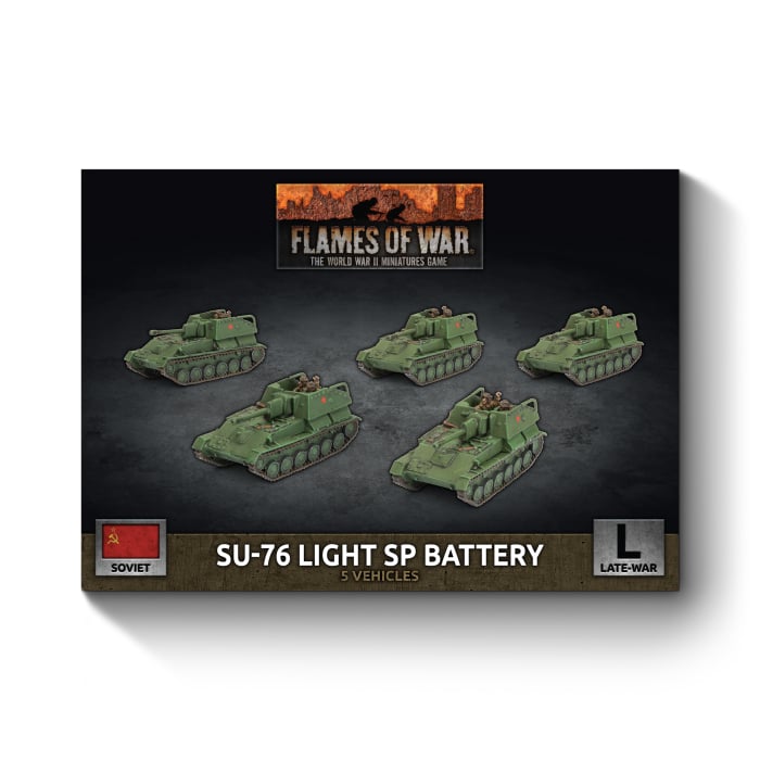 SU-76 Light SP Battery (Late War x5 Tanks Plastic)