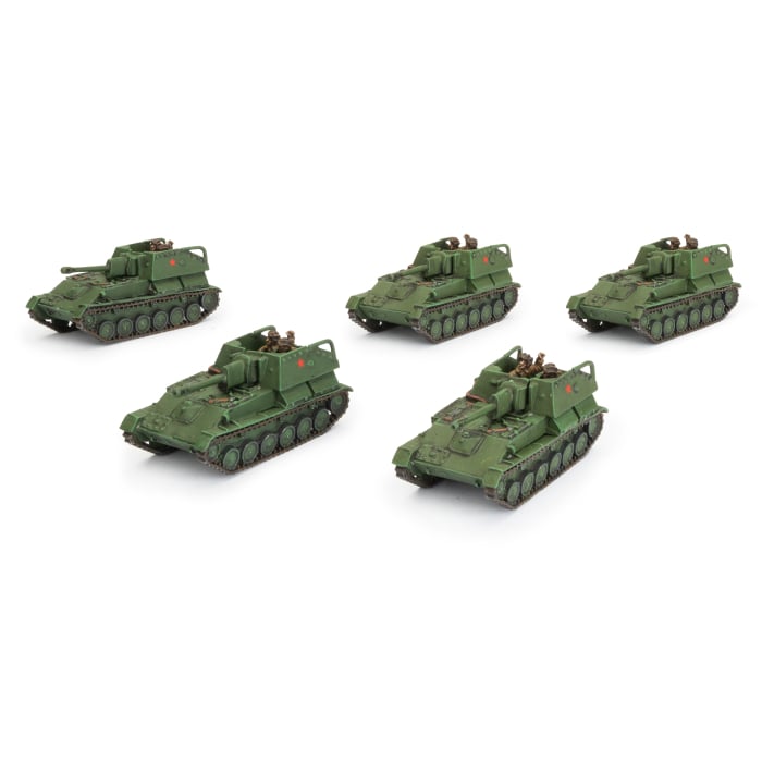 SU-76 Light SP Battery (Late War x5 Tanks Plastic)