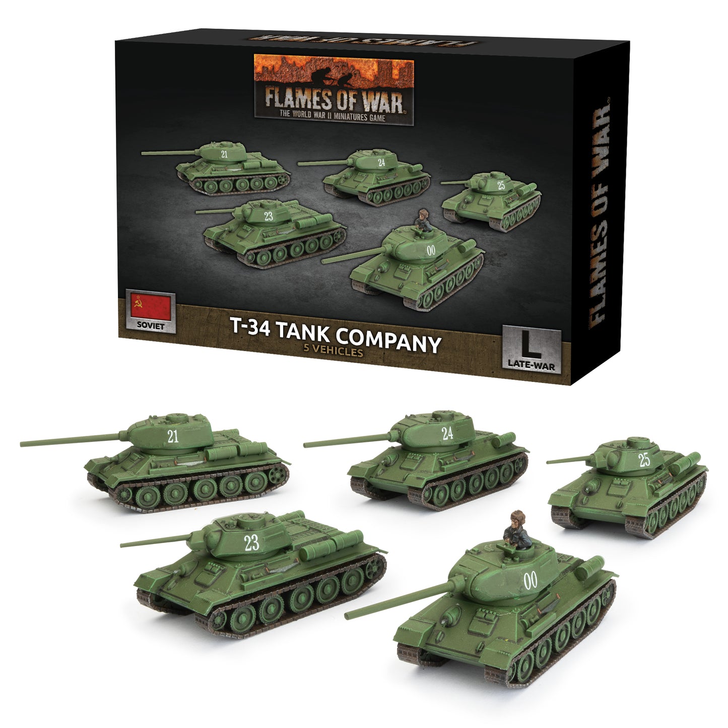 T-34 Tank Company (Late War x5 Tanks Plastic)