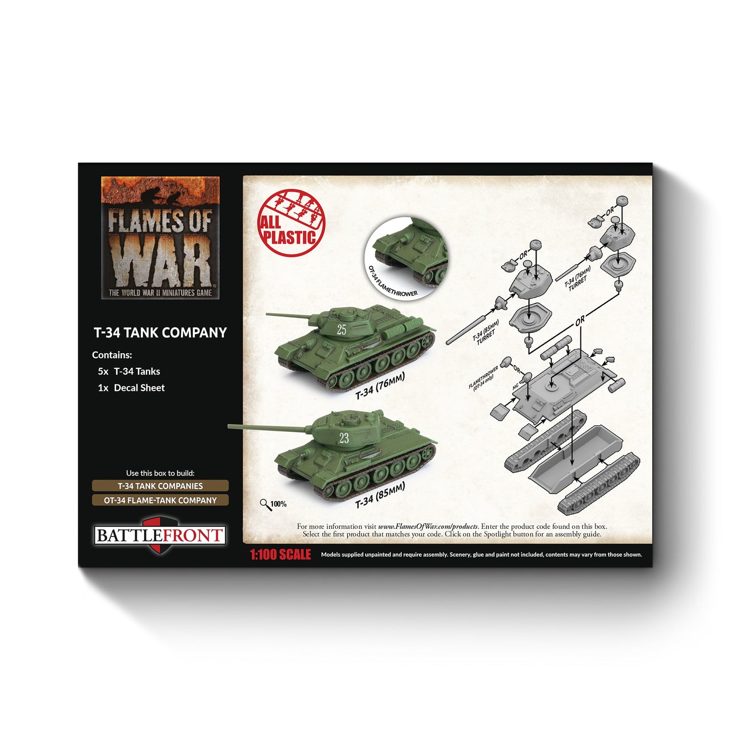 T-34 Tank Company (Late War x5 Tanks Plastic)