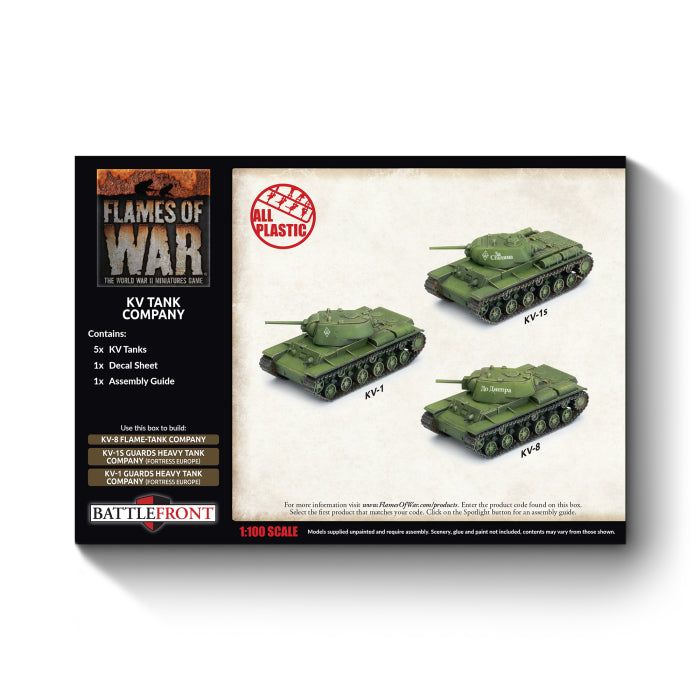KV Tank Company (Late War x5 Tanks Plastic)