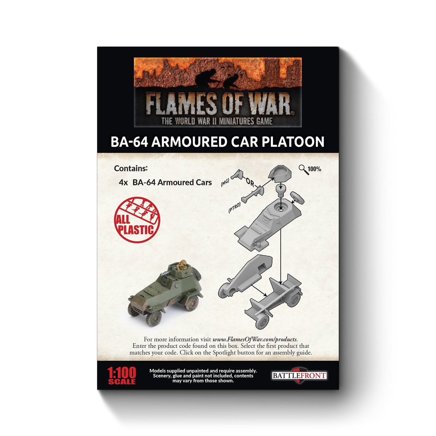 BA-64 Armoured Car Platoon (Late War x4 Tanks Plastic)