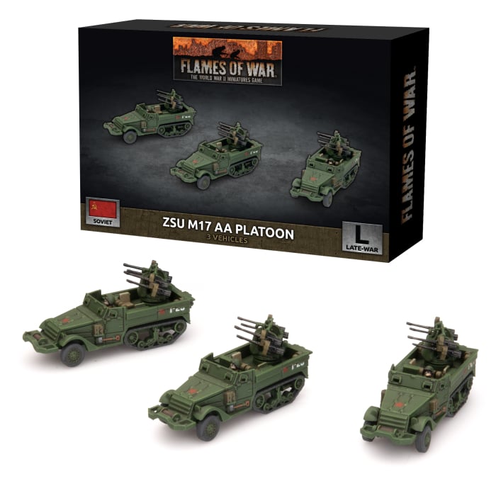 ZSU M17 Anti-Aircraft Platoon (Late War x3 Tanks Plastic)
