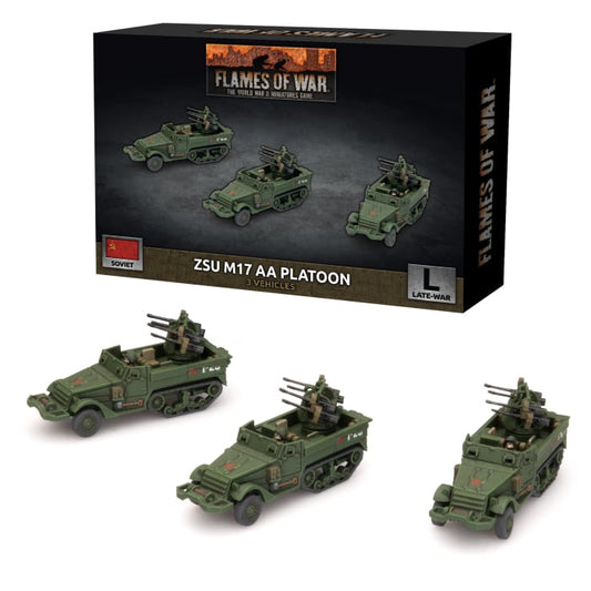 ZSU M17 Anti-Aircraft Platoon (Late War x3 Tanks Plastic)