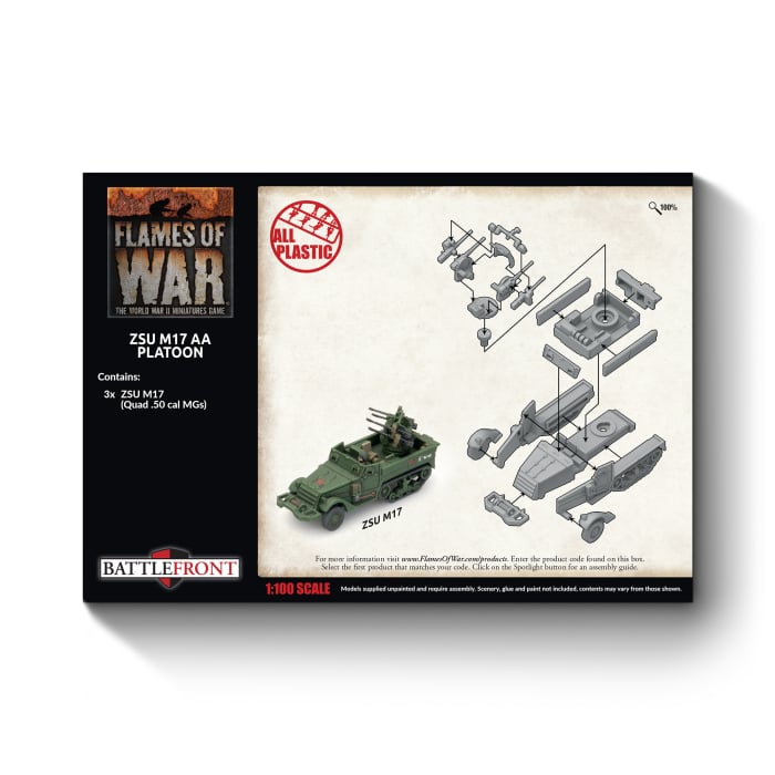 ZSU M17 Anti-Aircraft Platoon (Late War x3 Tanks Plastic)