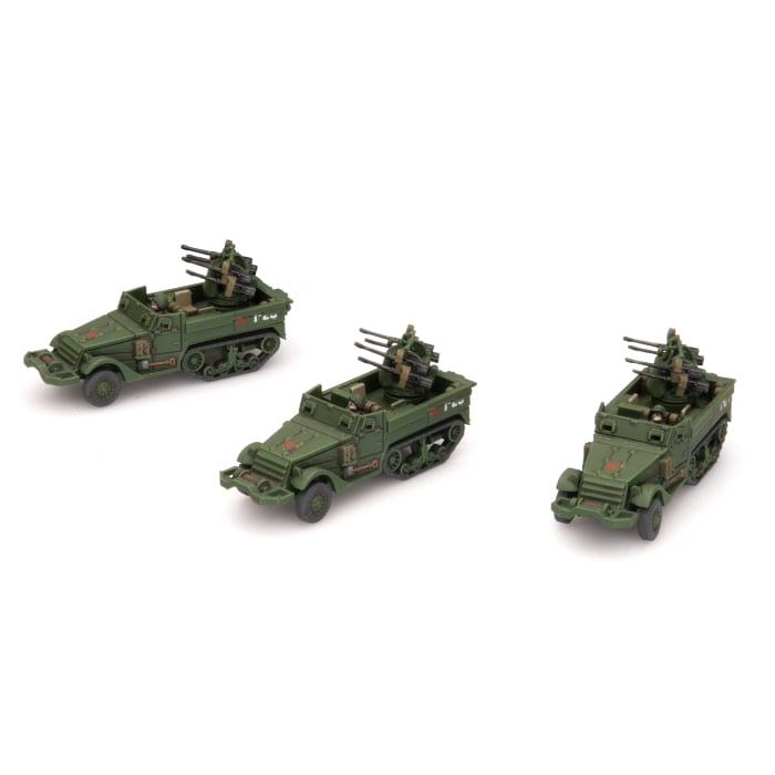 ZSU M17 Anti-Aircraft Platoon (Late War x3 Tanks Plastic)