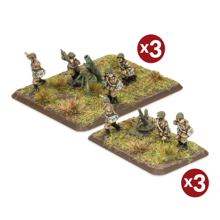 82mm And 120mm Mortar Company (Mid War x6 Guns Plastic)
