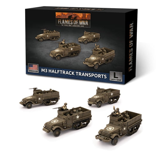 M3 Halftrack Transport Platoon (Late War x4 Tanks Plastic)