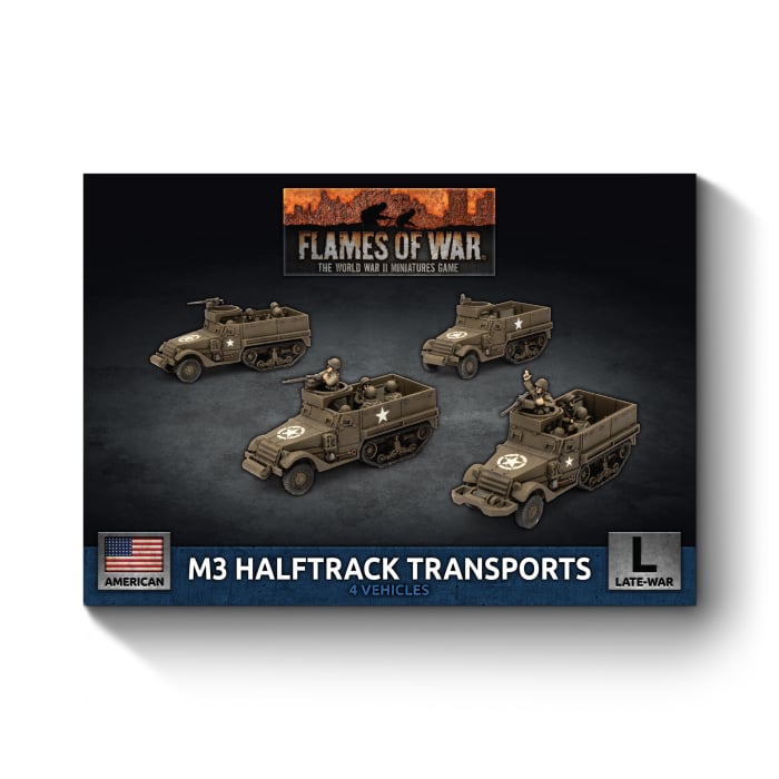 M3 Halftrack Transport Platoon (Late War x4 Tanks Plastic)