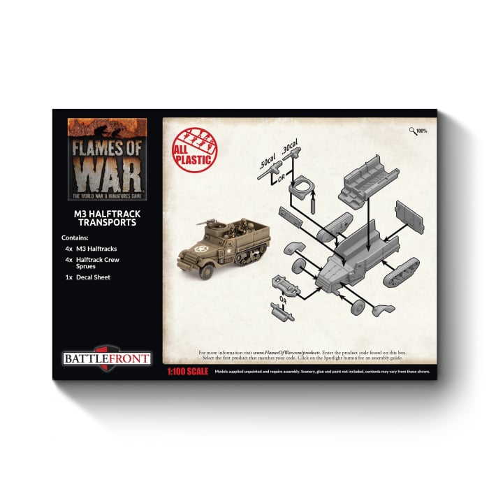 M3 Halftrack Transport Platoon (Late War x4 Tanks Plastic)
