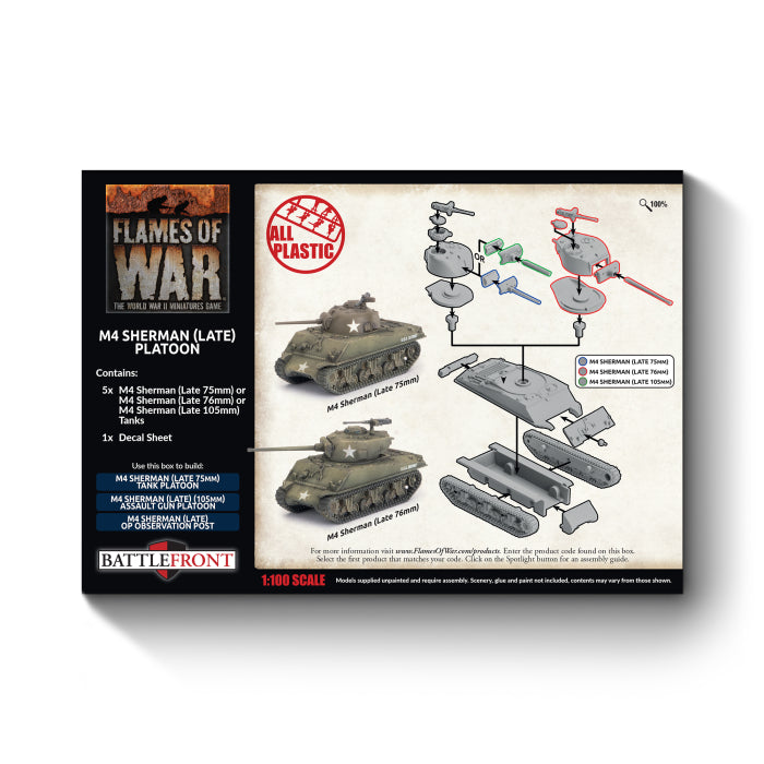 M4 Sherman (Late) Platoon (x5 Plastic)