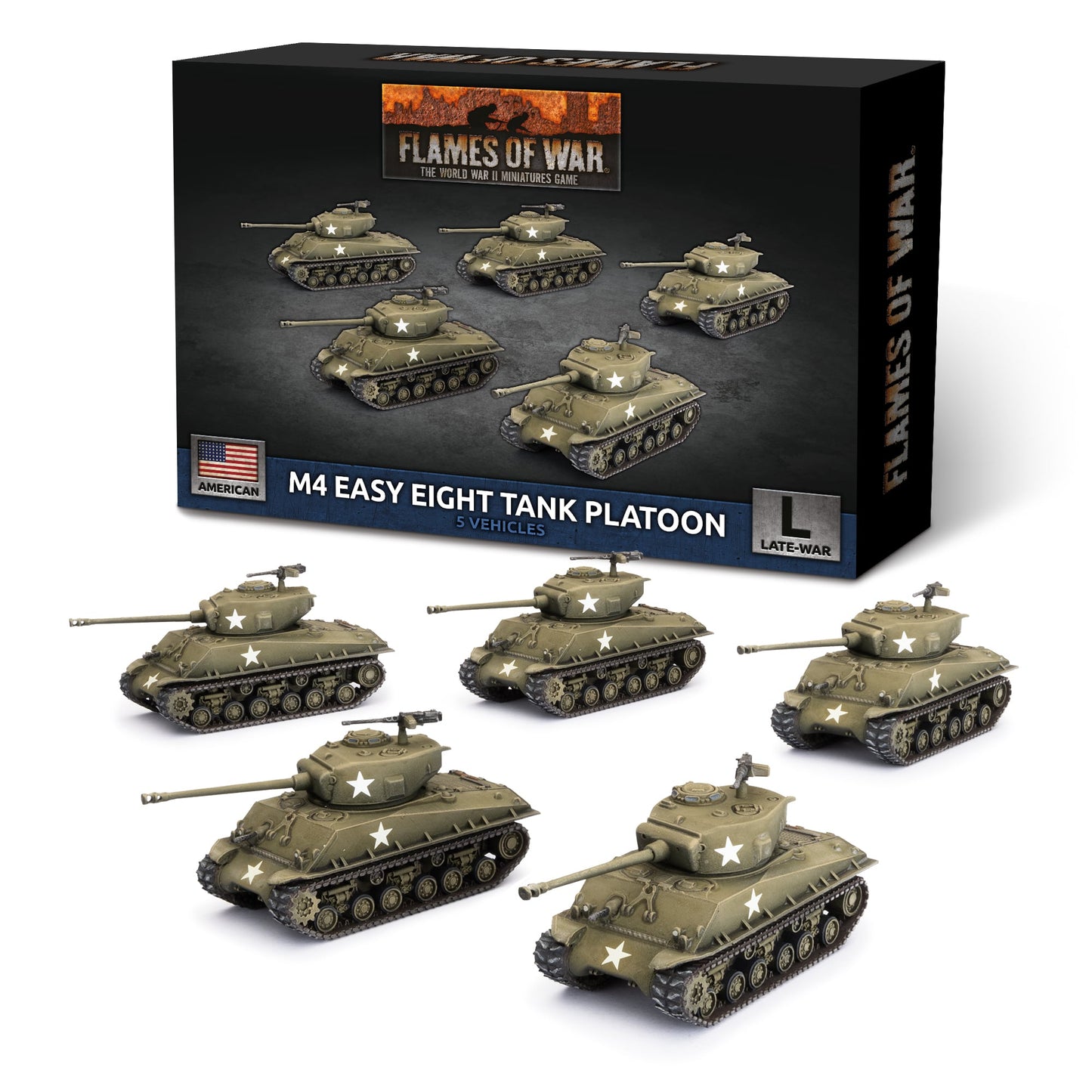 M4 Easy Eight (76mm) Platoon (x5 Plastic)