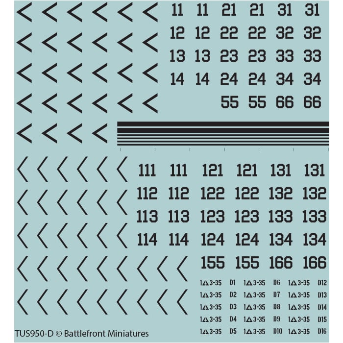American Decal Set (WWIII x4 Sheets)